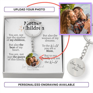 Mother of My Children Birth Flower Keychain - Love You This Much